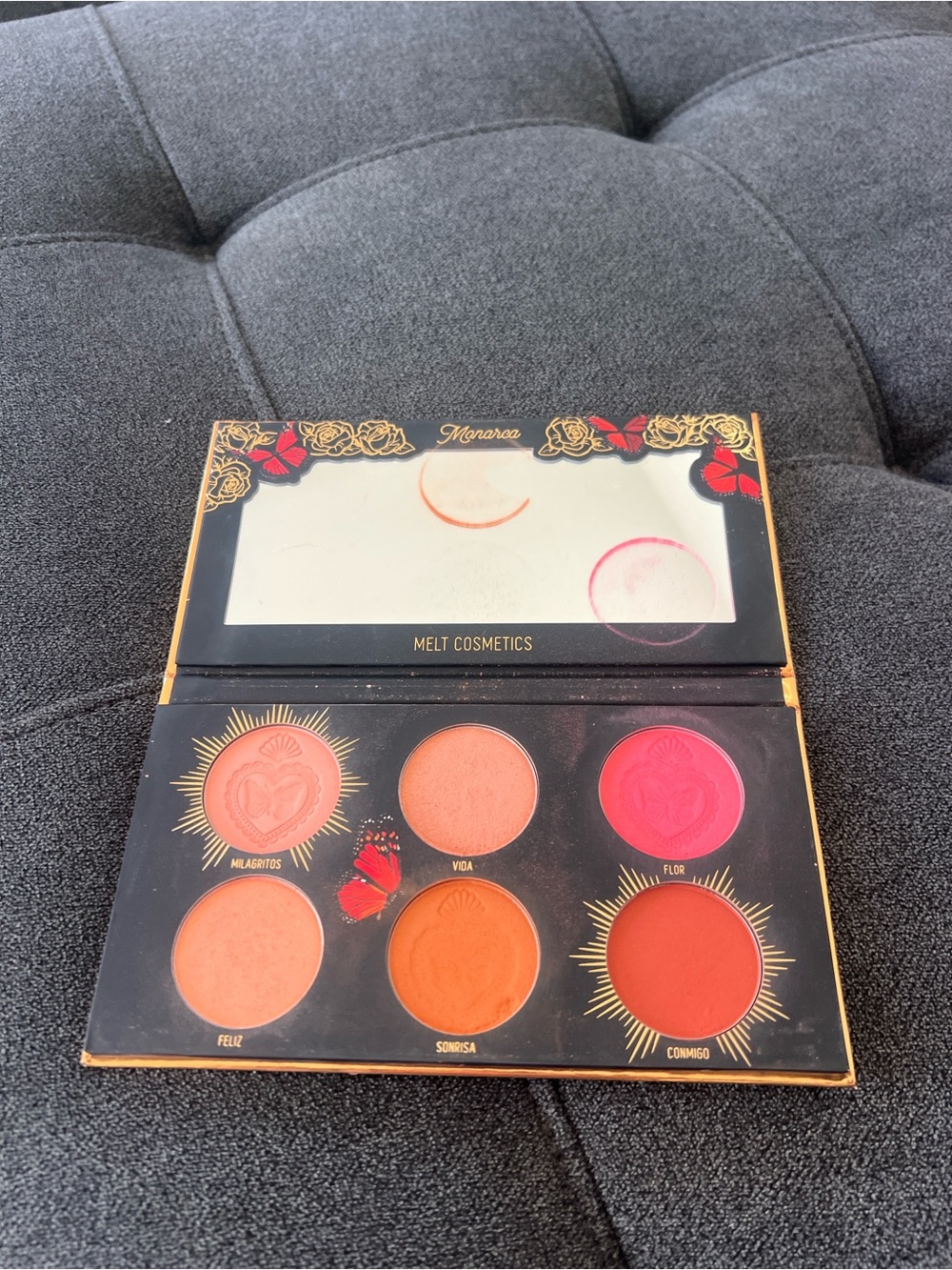 Melt Cosmetics Women Makeup Blush & Cheek Palette in Pink and Orange Shades